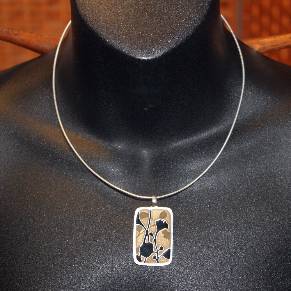 Vintage Canadian Foxy Silver Plate Pendant